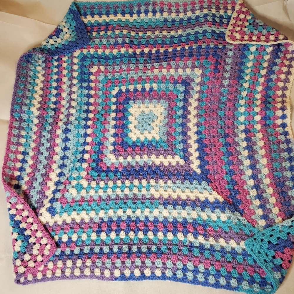 Multi color Baby Girl Crochet Blanket